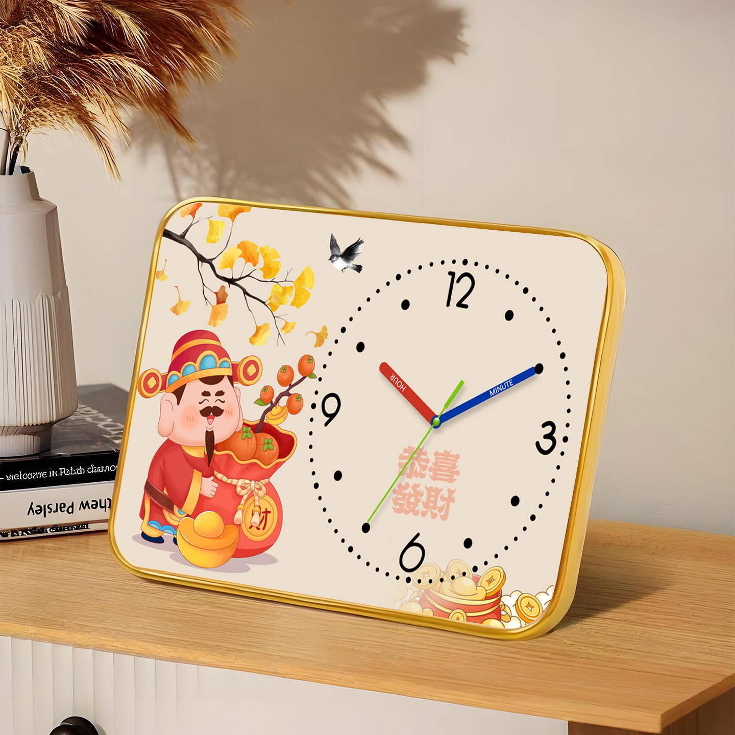 創意暖居座鐘臺式桌面時鐘擺件