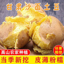 新甘肃定西马铃薯沙面土豆5斤包邮黄心土豆农家种植高山洋芋蔬菜