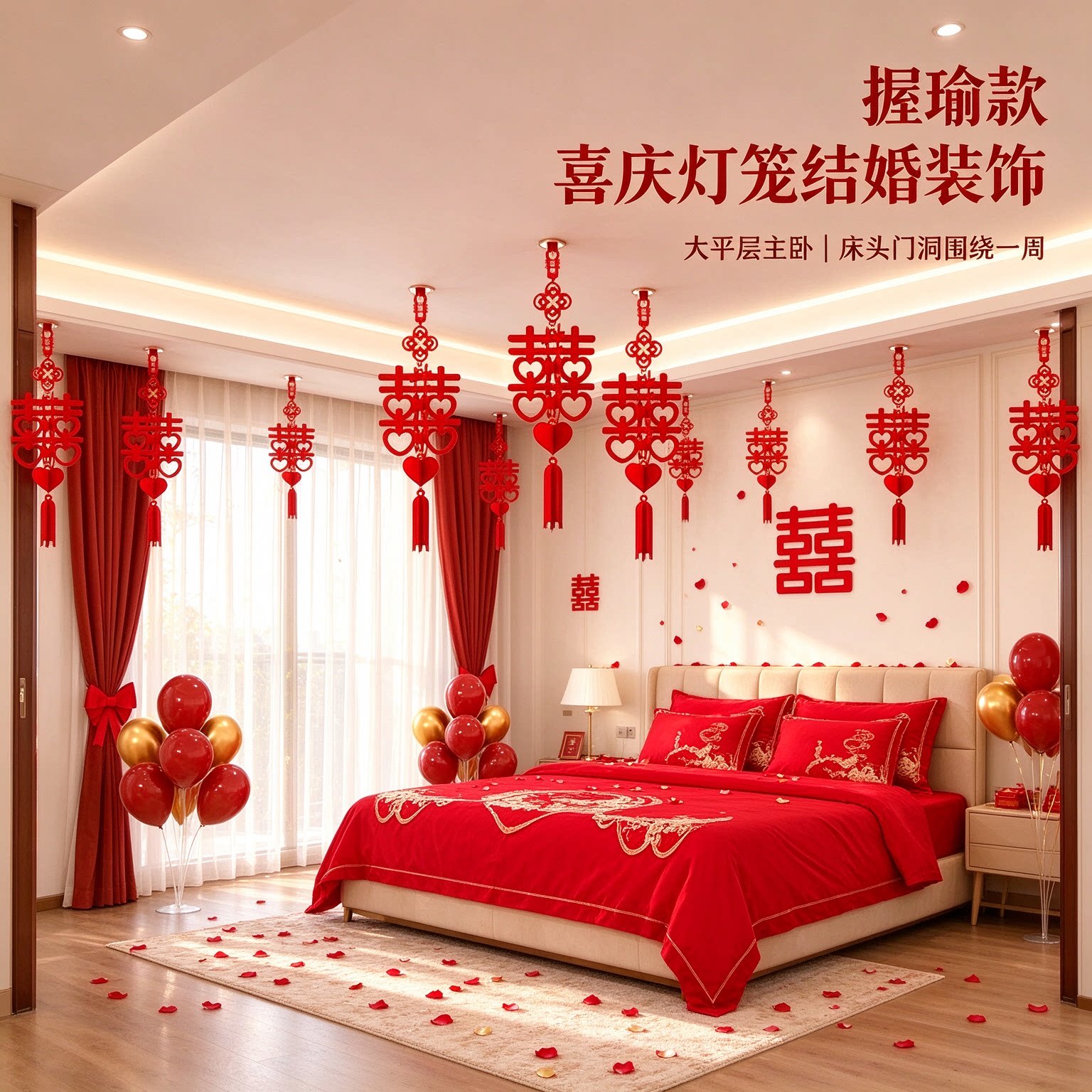 喜庆灯笼结婚装饰婚房婚庆用品婚礼喜事新房布置简单家用新人自己