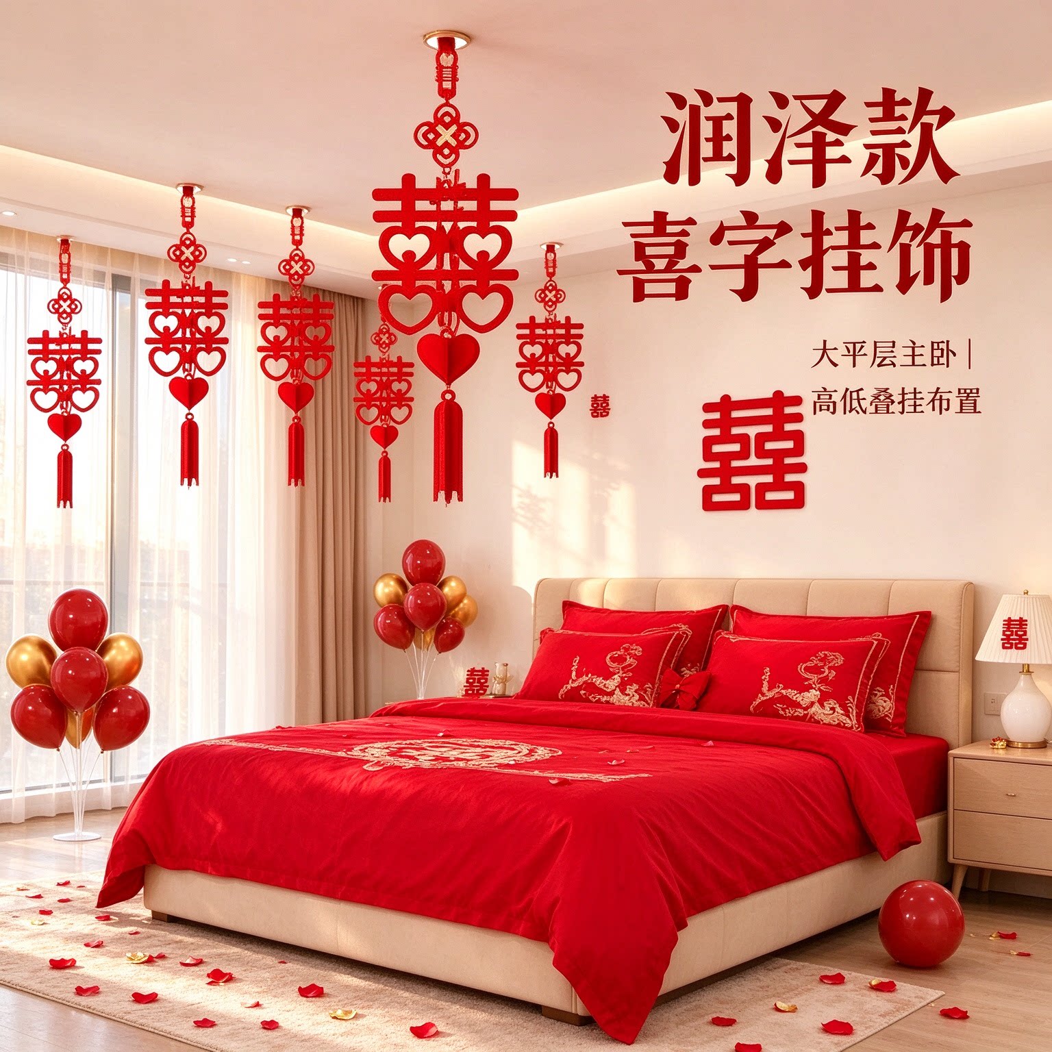 喜字挂饰婚礼婚房结婚布置婚庆用品新房喜事自己新人家用简单多款
