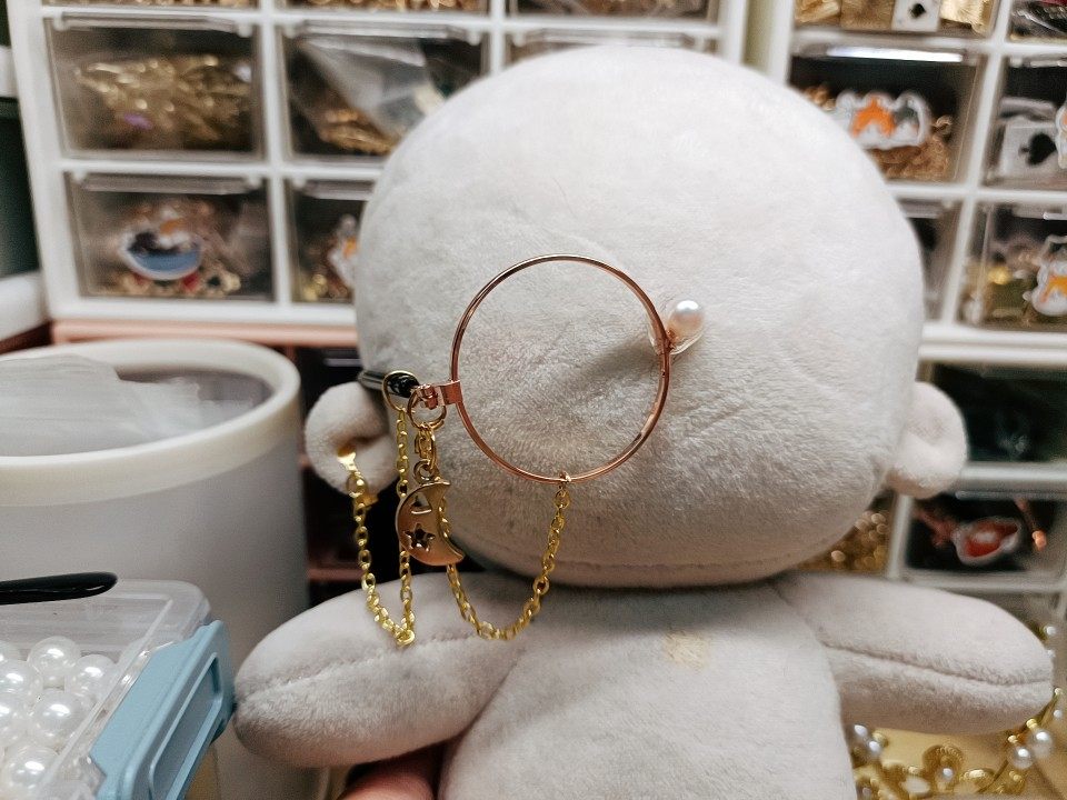 满58包邮单框眼镜【月珠】20cm棉花娃娃娃用眼镜配饰,模玩/动漫/周边/娃圈三坑/桌游,棉花娃娃/毛绒玩具娃衣,淘宝优惠券,粉丝福利购,淘宝优惠卷