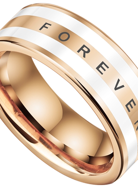 赤月男女钨金陶瓷时尚个性戒指