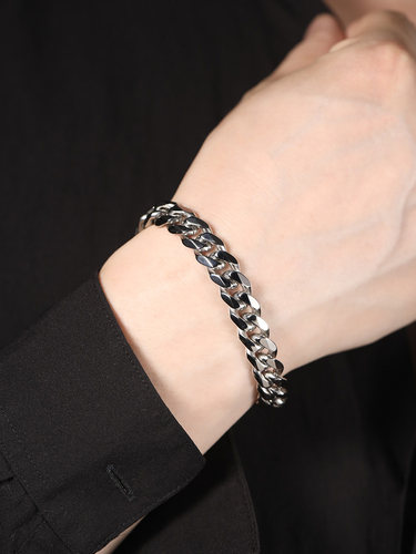 赤月男钛钢嘻哈潮流手链