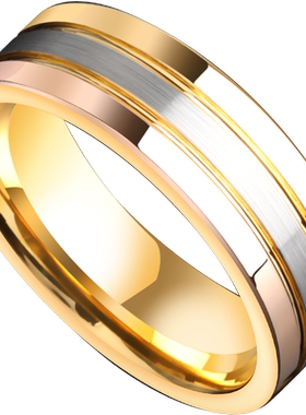 戒指男钨金高级感单身女食指18K