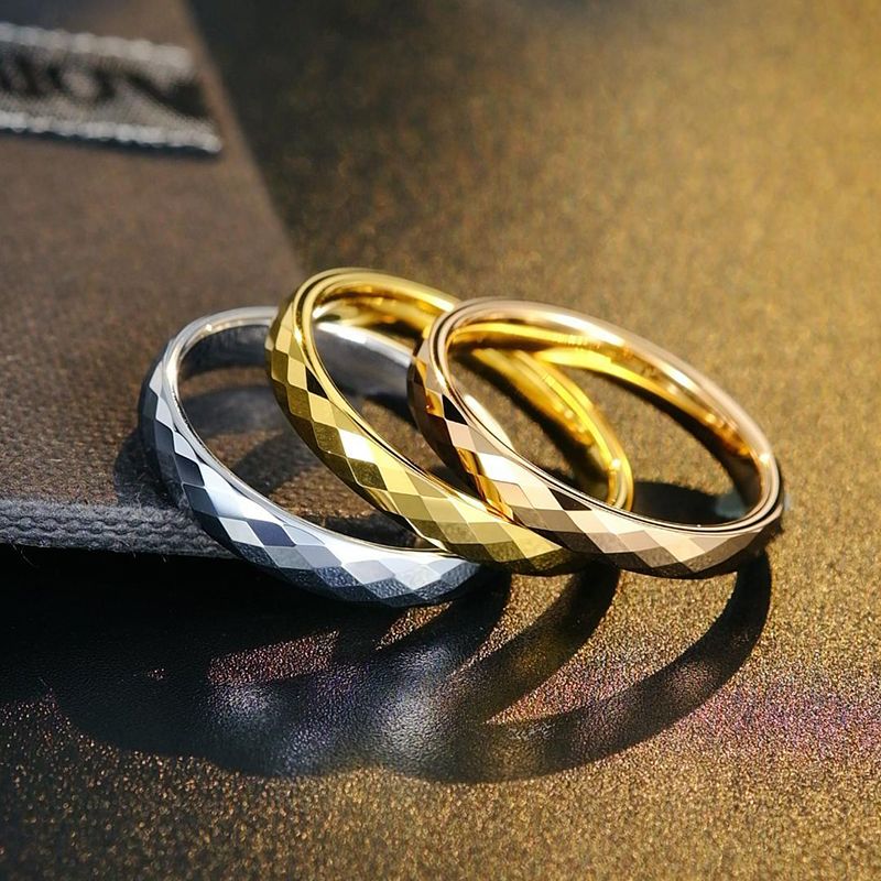 素圈戒指女钨金小众设计食指尾戒