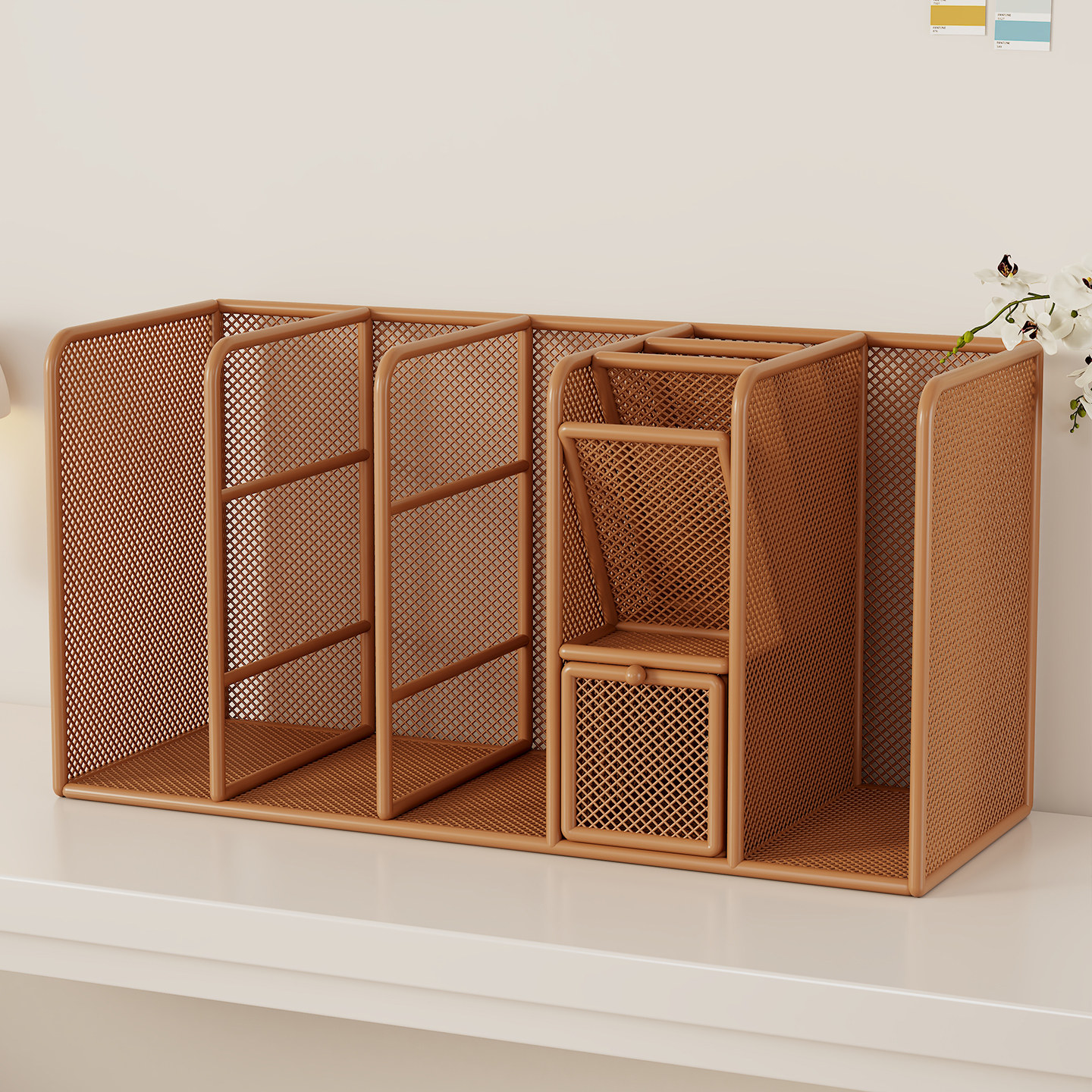 办公室金属文件架文件框置物架多层铁质文件夹档案收纳盒立式书架