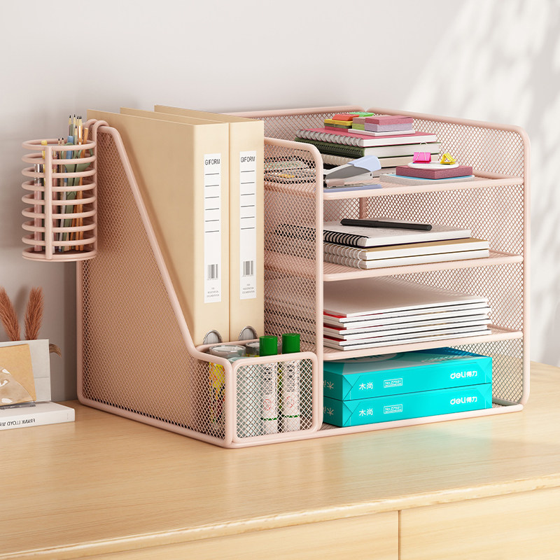 置物架办公桌置物架金属文件架文件收纳层架办公用品文件收纳盒桌,收纳整理,整理架/置物架/收纳架,淘宝优惠券,粉丝福利购,淘宝优惠卷