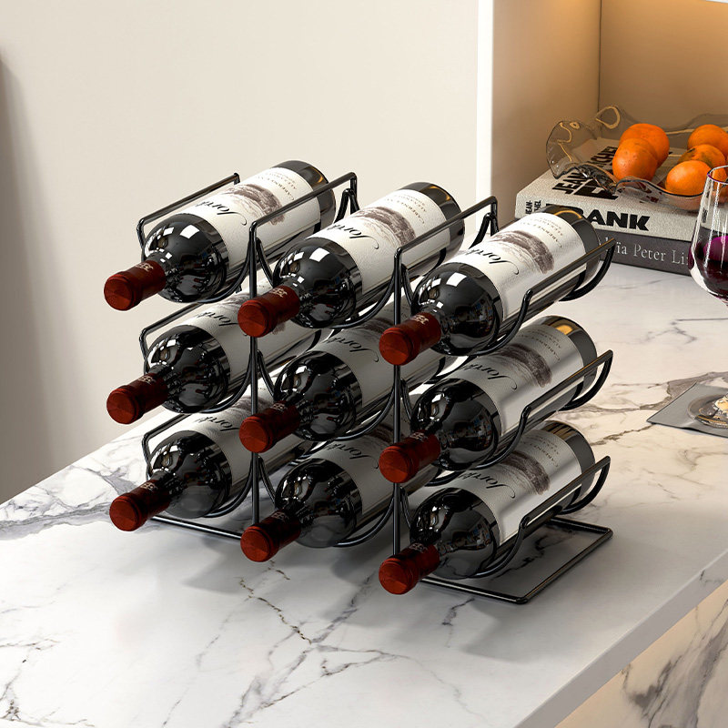 红酒架家用葡萄酒架子摆件桌面展示架酒柜置物架简易多瓶放酒格
