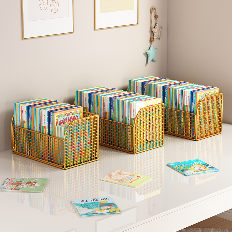 桌面书架儿童绘本读物书本收纳神器空间利用桌上书箱小型整理盒子