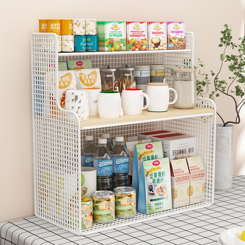 桌面置物架多层储物零食架收纳神器客厅台面水杯架子餐桌上整理架