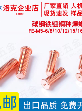 镀铜种焊螺钉FE-M5-6/8/10/12/15/16~50焊接螺丝 点焊螺钉 焊钉