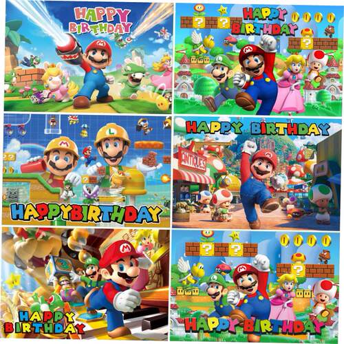 Mario Big Movie Birthday Banner Mario Birthday Background Cl