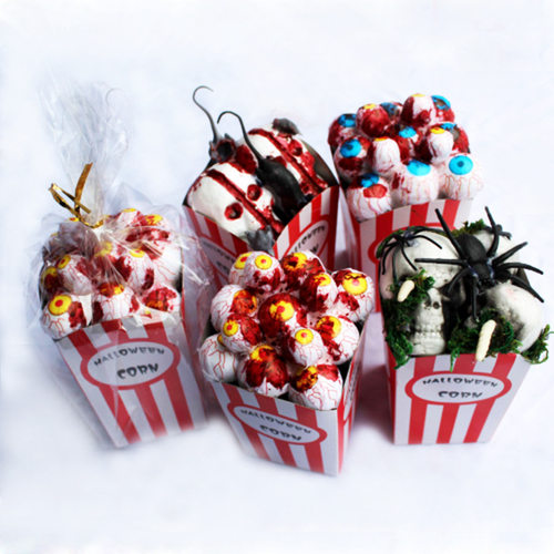 Halloween popcorn with Bubble Eyeball spider Mouse popcorn