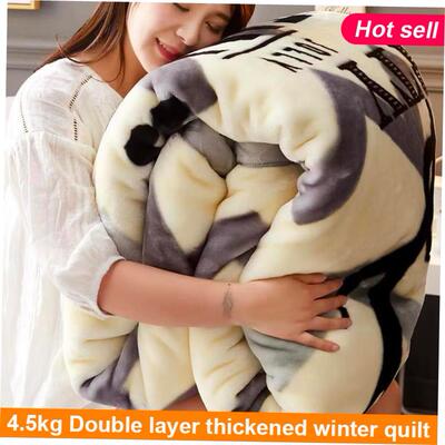 winter double layer thick blanket Cobertor quilt cover warm1