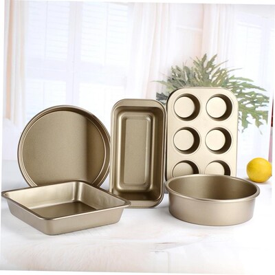Muffin cup Cake Mould Pizza Tray Bread Toast Box Baking Set1