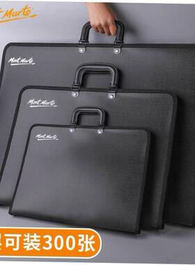 A4文件袋A3画板袋美术作品收纳袋A1图纸包防水手提公文包