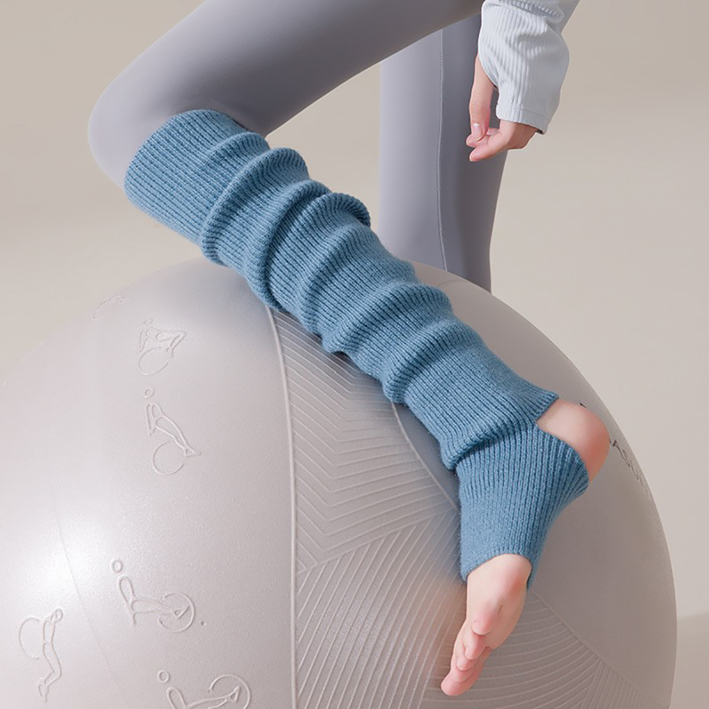 秋冬加厚针织保暖踩脚堆堆长筒袜
