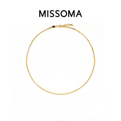 Missoma水平链条素链项链