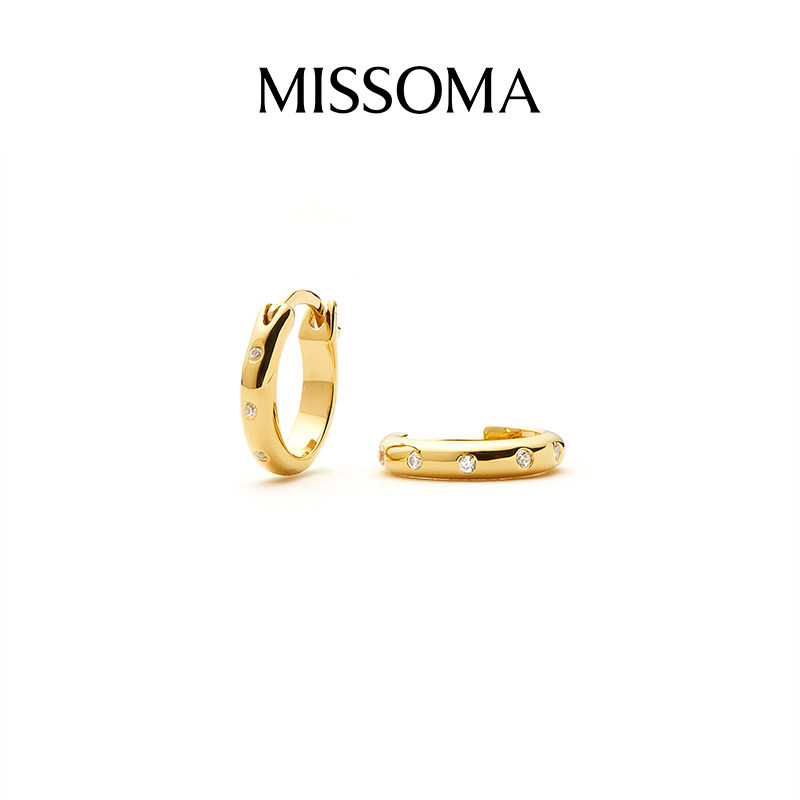 Missoma 宇宙系列迷你环状耳环镀18k金高级感轻奢气质大气耳饰女