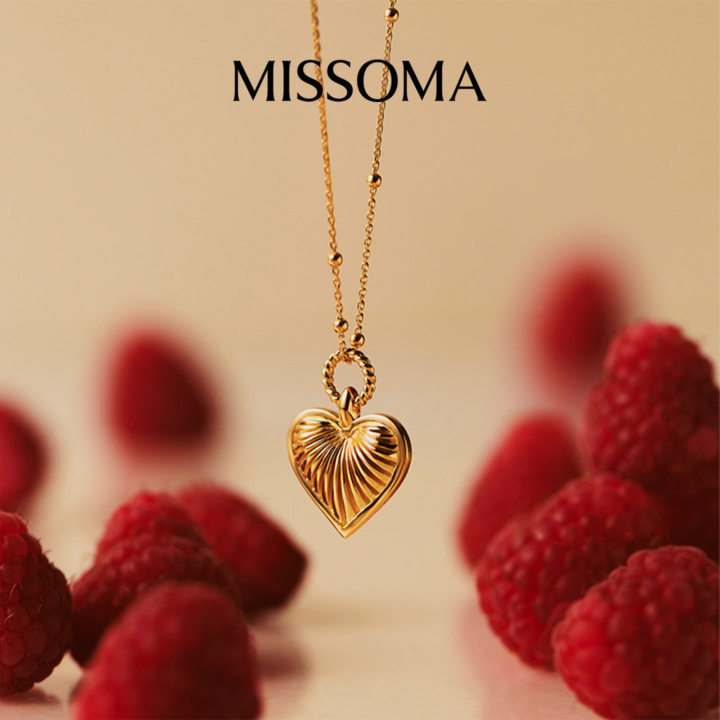 【芭比同款】Missoma爱心吊坠项链心形轻奢小众送女友饰品礼物