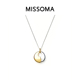 Missoma浮光系列金银拼色椭圆圆圈项链轻奢小众复古叠戴锁骨链女