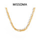 周也同款 Missoma金色连环锁扣项链镀18k金高级感锁骨链