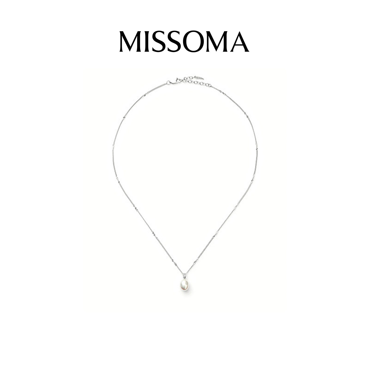 Missoma 巴洛克珍珠链条吊坠项链小众设计轻奢高级感锁骨链礼物