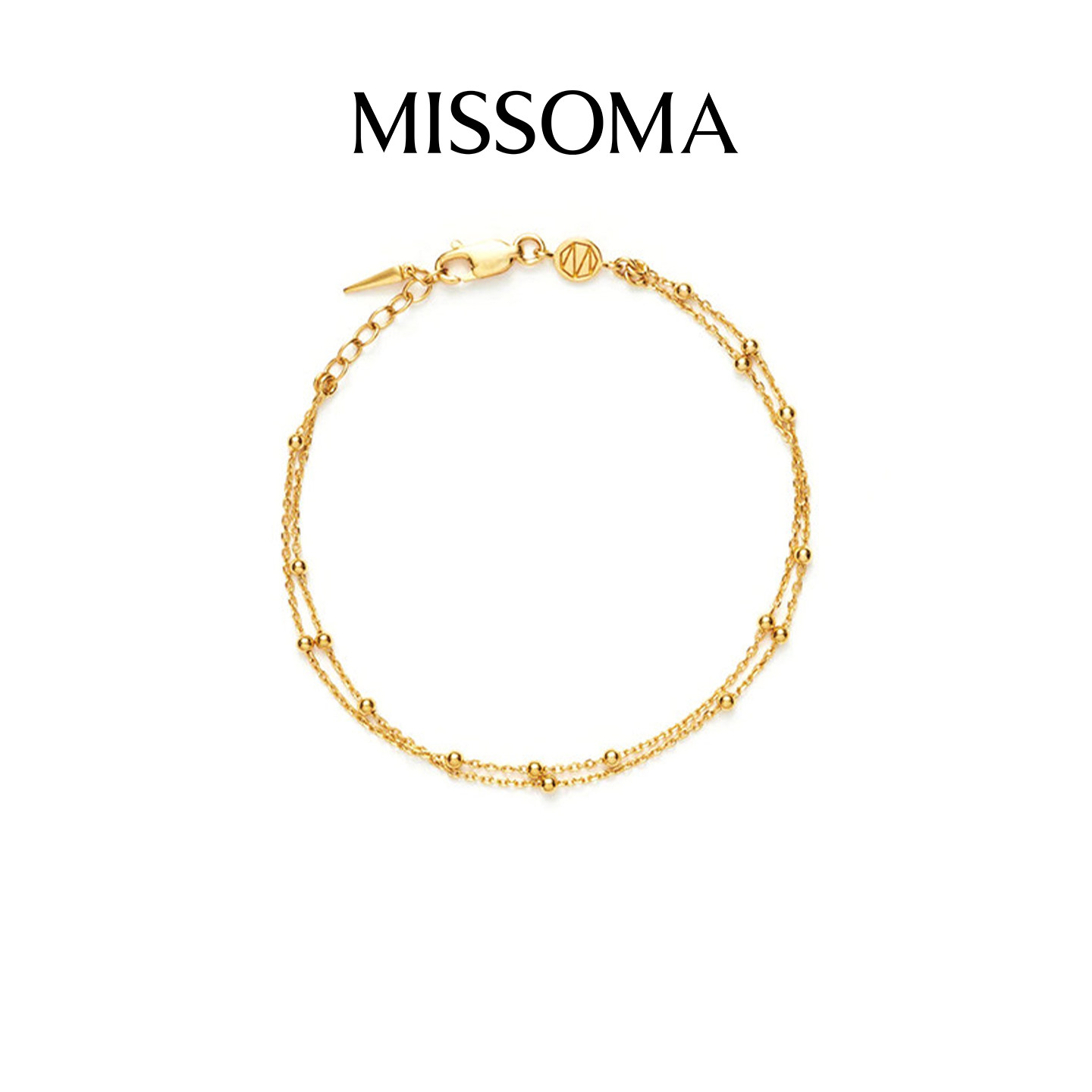 【金泰亨同款】Missoma双层叠戴手链小金珠金链条手饰手链女礼物