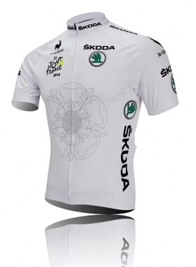 洛克兄弟白色环法夏秋山地公路自行车短袖骑行服套装男女透气速干