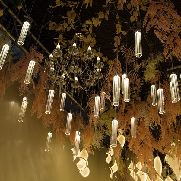 钨丝吊灯水滴海胆磨砂棒吊灯发光LED灯橱窗婚礼吊顶装饰婚庆道具