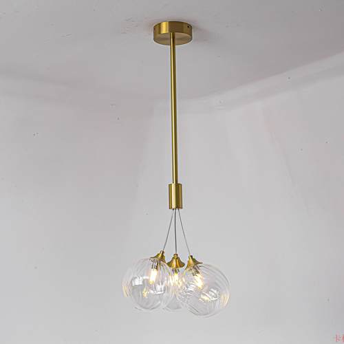 奶油风客厅灯法式简约泡泡灯主卧室灯loft公寓小户型挑空楼梯吊灯