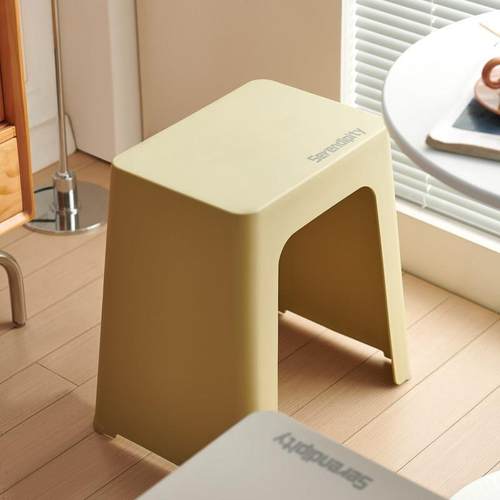 塑料凳子加厚家用餐椅餐桌凳简约高板凳客厅可叠放胶凳圆商用凳子