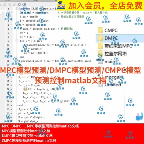 MPC模型预测/DMPC模型预测/CMPC模型预测控制matlab文档