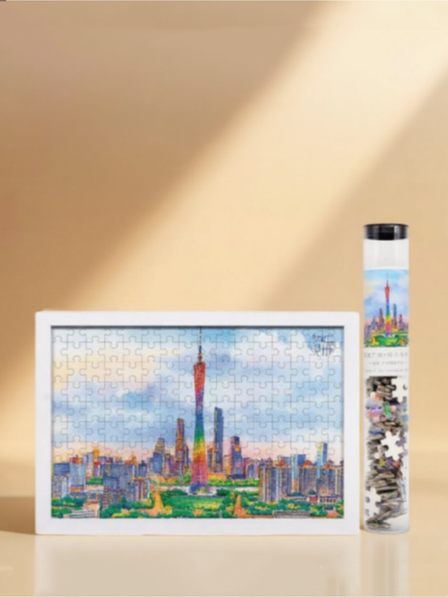 益智减压儿童益智拼图北京天坛上海外滩旅游风景插画动手拼装玩具