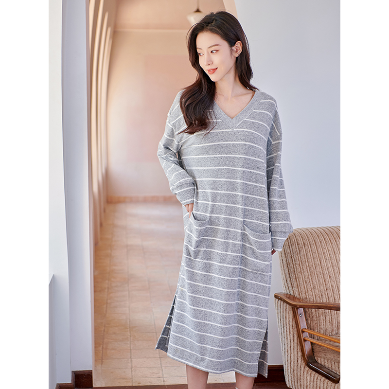 宅格格韩版慵懒睡裙不起球不掉色