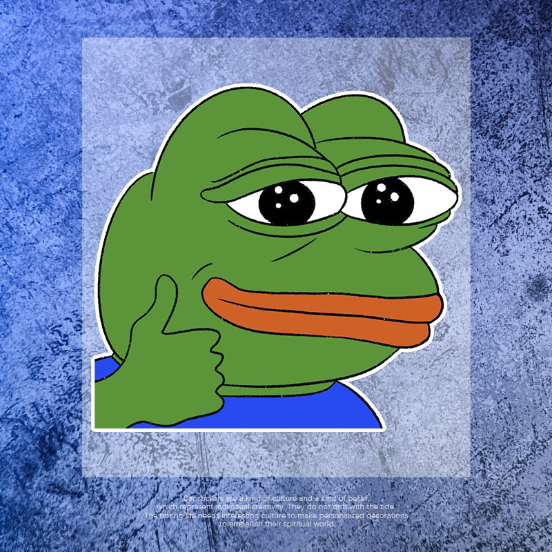 大眼青蛙创意车身贴个性电动车贴纸防晒油箱盖搞笑网红车门保险杠