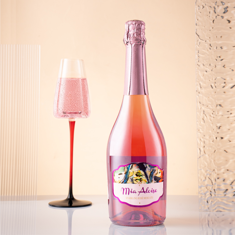 「瞎喝」西班牙进口米雅爱丽丝莫斯卡托桃红甜白起泡葡萄酒750ml