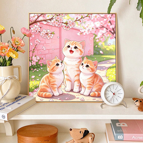 可爱猫咪钻石画5D满钻