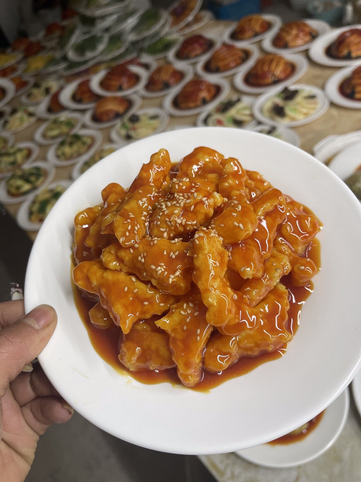 糖醋里脊模型假菜模型食品模型仿真菜拍段子影视拍摄道具菜模型