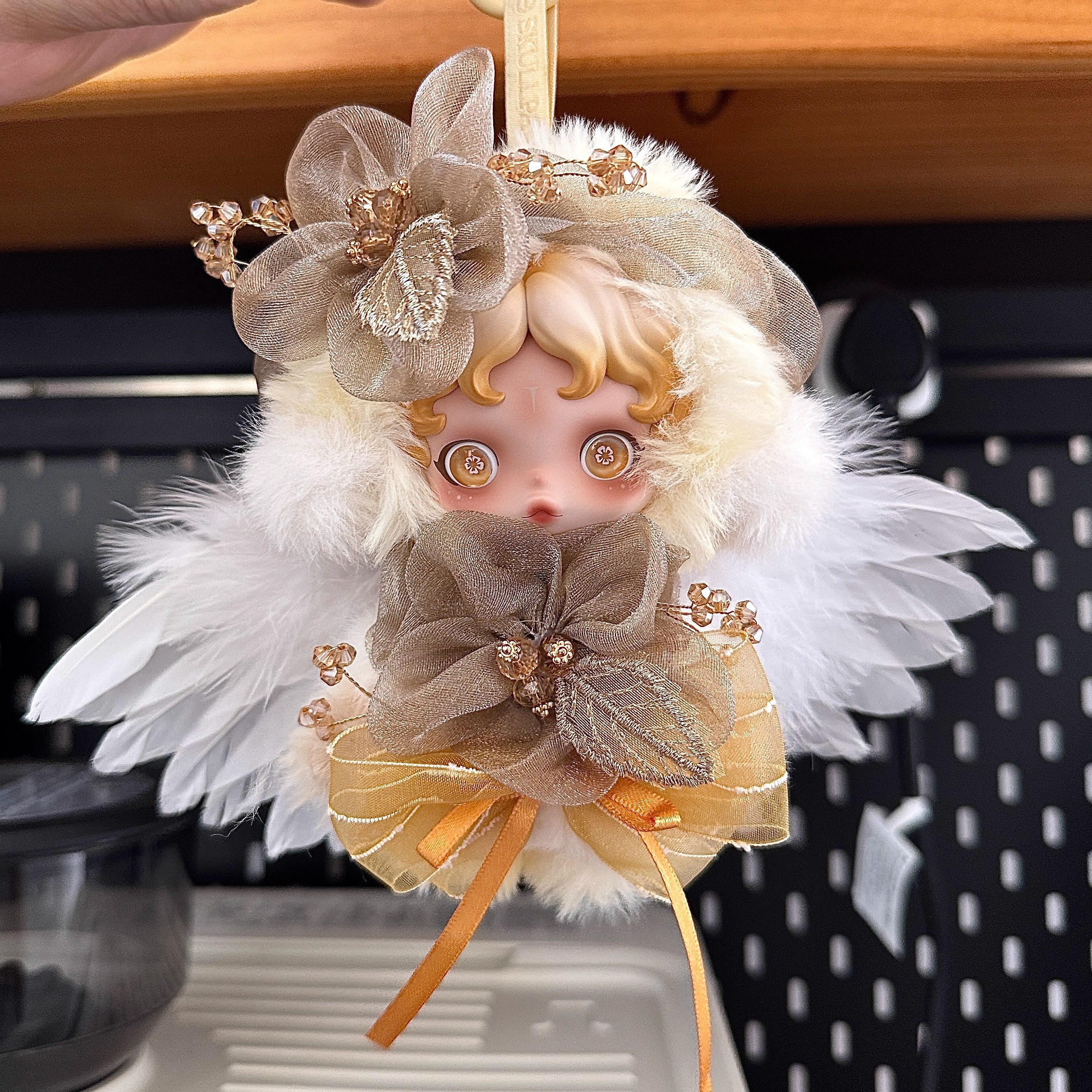 泡泡玛特sp光织园朝晖娃衣不眠剧场毛绒挂件衣服珍珠翅膀头饰发饰