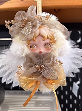 泡泡玛特sp光织园朝晖娃衣不眠剧场毛绒挂件衣服珍珠翅膀头饰发饰