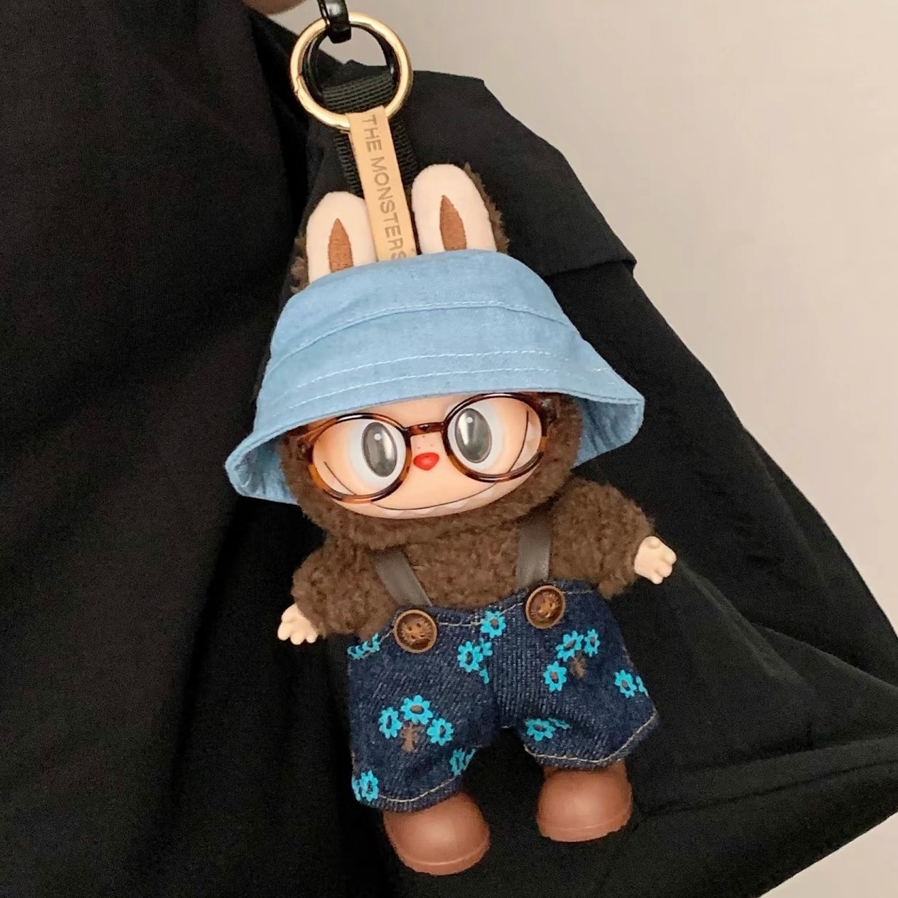 马卡龙17cm娃衣3.0labubu背带裤前方高能拉布布坐坐15一二代着替