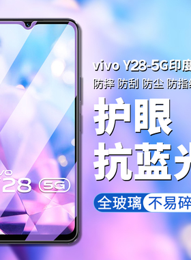 适用vivo y28钢化膜5G印度版VIVO Y28手机膜VIVO V2315高清高透屏幕保护膜防偷窥防偷看隐私保护贴膜