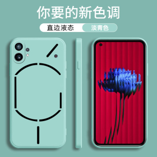 适用于Nothing Phone1手机壳nothingphone1魔方液态硅胶保护套phone1直边液态硅胶纯色全包男女软外壳