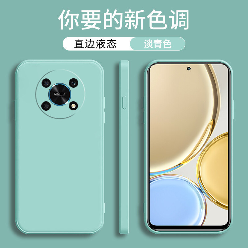 适用于荣耀x9手机壳华为honor x9国际5g版魔方液态硅胶保护套荣耀x9直