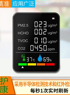 PM1.3空气质量检测仪PM2.5二氧化碳NDIR传感器TVOC甲醛HCHO