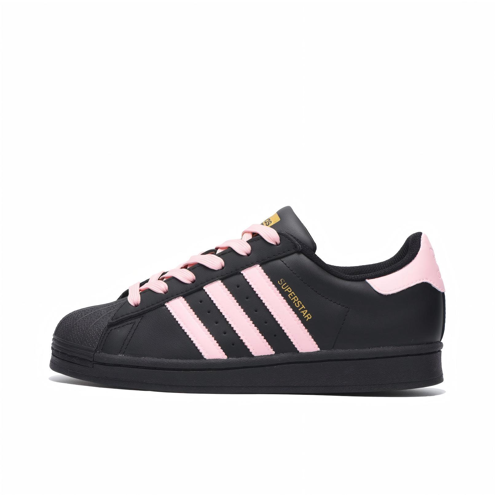 【定制球鞋】adidas Originals Superstar 黑色/粉色 EG4959