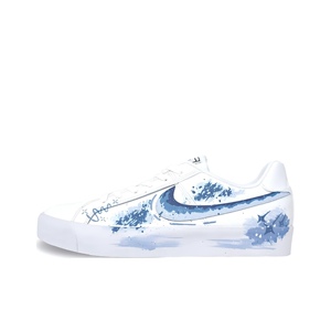 【定制球鞋】Nike Court Royale 梦压星河 爱在路上 蓝BQ4222-103