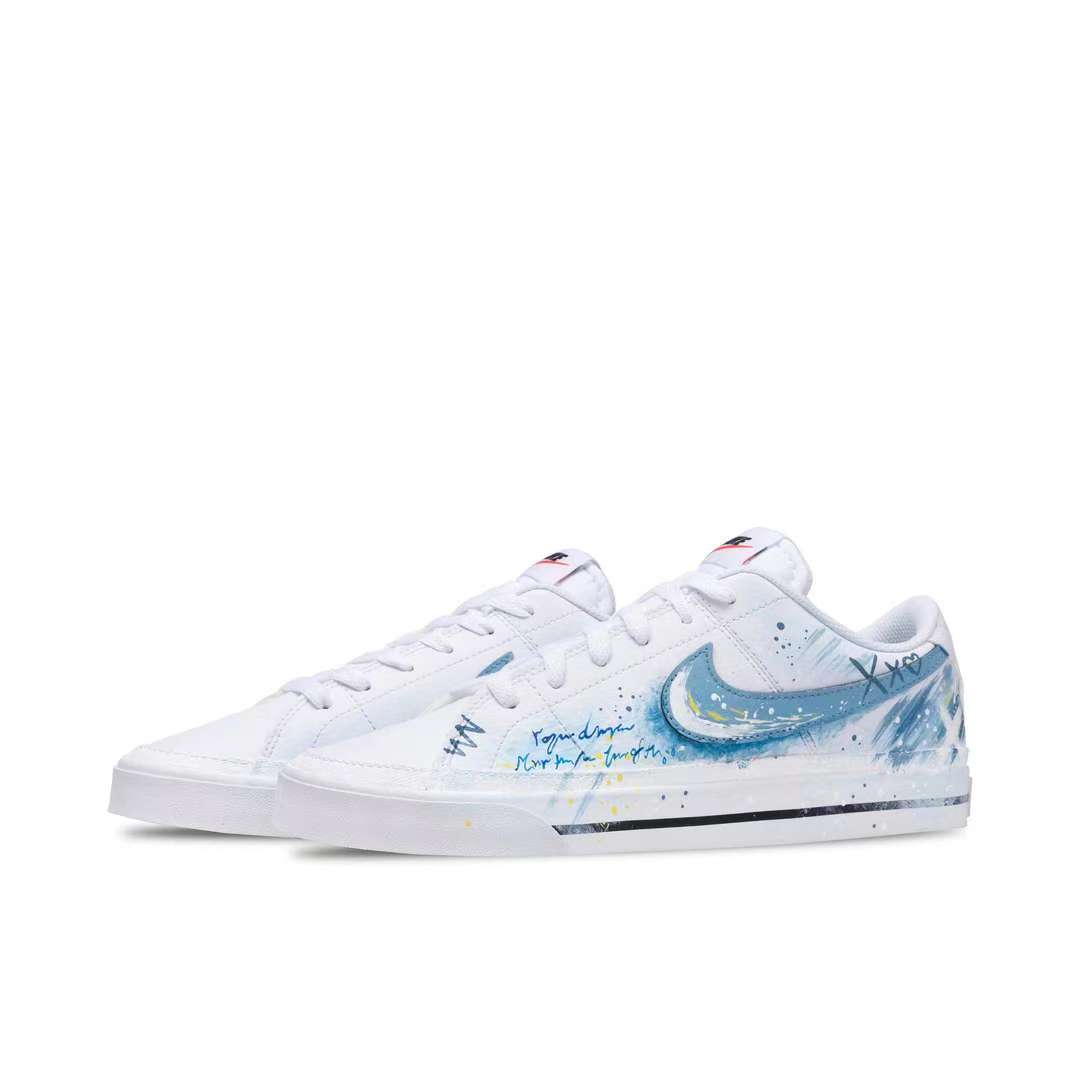 【定制球鞋】 Nike Court Legacy 板鞋 天空之境 DH3162-100