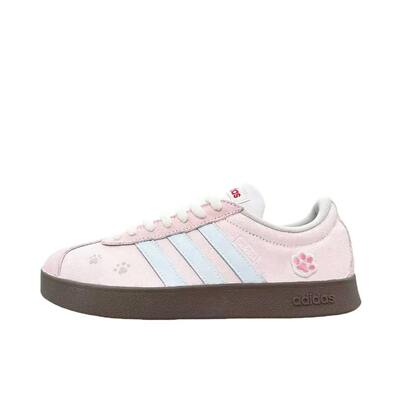 【定制球鞋】Adidas neo VL Court 2.0  板鞋 樱粉猫爪HQ1802